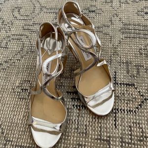 Iconic Jimmy Choi sandals. Worn ONCE. Like new. Minor scuff on the bottom